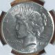 1928 Au58 Ngc Peace Silver Dollar,  About Unc 58,  Conserved By Ncs,  Bright White Dollars photo 2