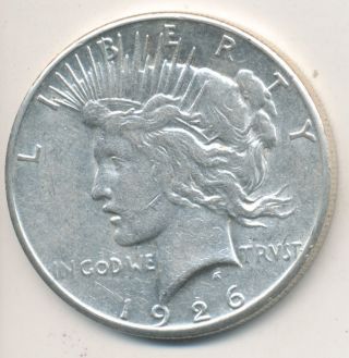 1926 - S Peace Silver Dollar Lightly Circulated Dollar photo