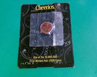 2000 - P Lincoln Cheerios Promotional Uncirculated 1c Penny photo