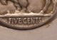 1935 - P Buffalo Nickel With Doubling Coins: US photo 1