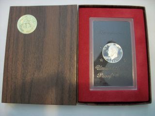 Estate 1971 - S Proof Eisenhower Dollar In Brown Box From photo