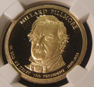 2010 - S Millard Fillmore Ngc Pf 69 Ultra Cameo Proof Dollar 13th President photo