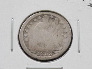 1853 - P Liberty Seated 90% Silver Dime U.  S.  Coin D2662 photo