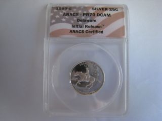 1999 S Delaware Silver Quarter Pr70 Dcam photo