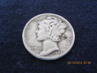 1943 - D Mercury Dime - 0.  9000 Silver photo