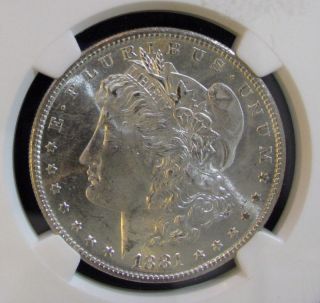 1881 - S Ngc Ms64 Silver Morgan Dollar - Luster photo