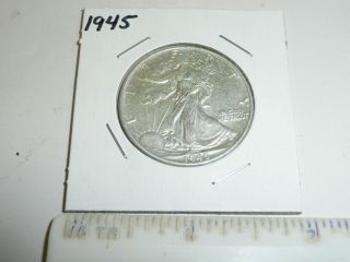 1945 Walking Liberty Half.  (really Coin.  Take A Look. ) photo