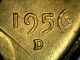 Bu 1956 - D/s Lincoln Cent With Womm - 001/1om - 002 Over Mintmark Error 5 - 25 - 01 Coins: US photo 1