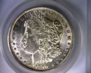Anacs Au55 Hot 50 Vam 10 1890 - O Comet Die Gouge Morgan Silver Dollar Coin photo