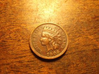 Indian Head Cent 1906 Very Good Coin Cir, , ,  Liberty Showing Partial Good photo