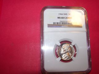1966 Sms Ms68 Ca.  Jefferson Nickel By Ngc photo