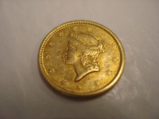 Ef/au U.  S.  A.  1851 Liberty Head Gold One Dollar (l - 2) photo
