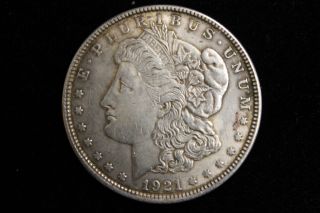 1921 - P Morgan Silver Dollar,  Old United States Silver Dollar, .  77344 Asw photo