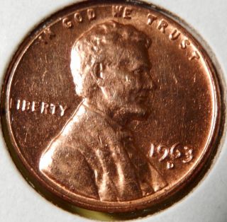1963 - D Lincoln Cent Dbl - Die Uncirculated photo