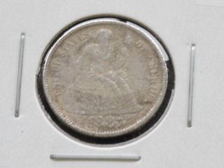 1887 - P Liberty Seated 90% Silver Dime U.  S.  Coin D2717 photo