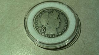 1906 Barber Liberty Head 90 % Silver Half Dollar Coin photo