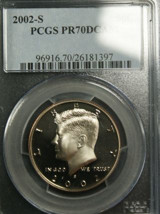 2002 - S Clad Kennedy Pcgs Pr 70 Deep Cameo.  Incredible Cameo Contrast.  Flawless photo