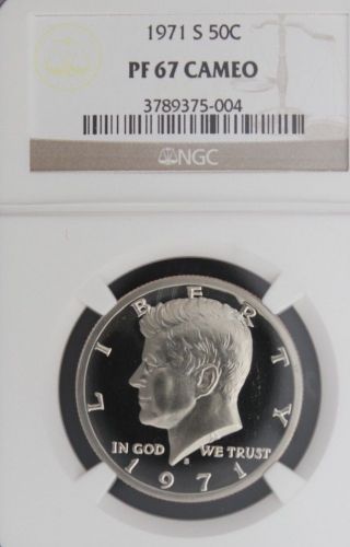 1971 - S Kennedy Ngc Pf 67 Cameo.  Incredible Cameo Contrast & Spot - photo