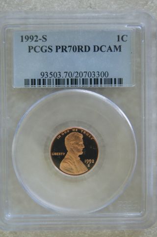 1992 - S Pcgs Pr70dcam Lincoln Proof Penny Top Pop Deep Cameo Beauty photo