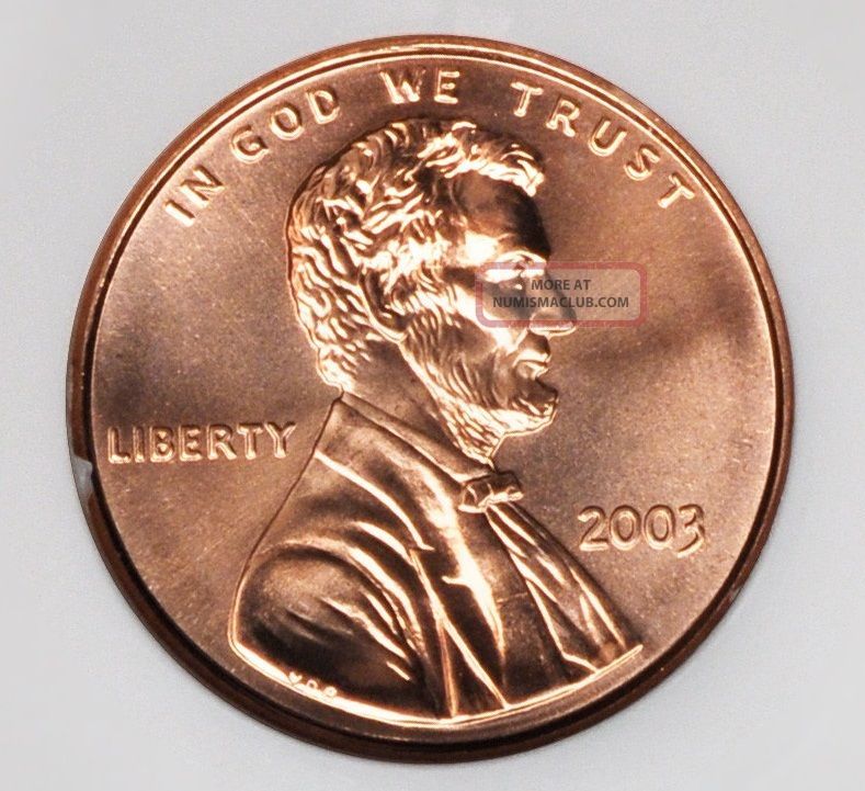 2003 P Ms68rd Lincoln Mem Penny By Ngc Rare