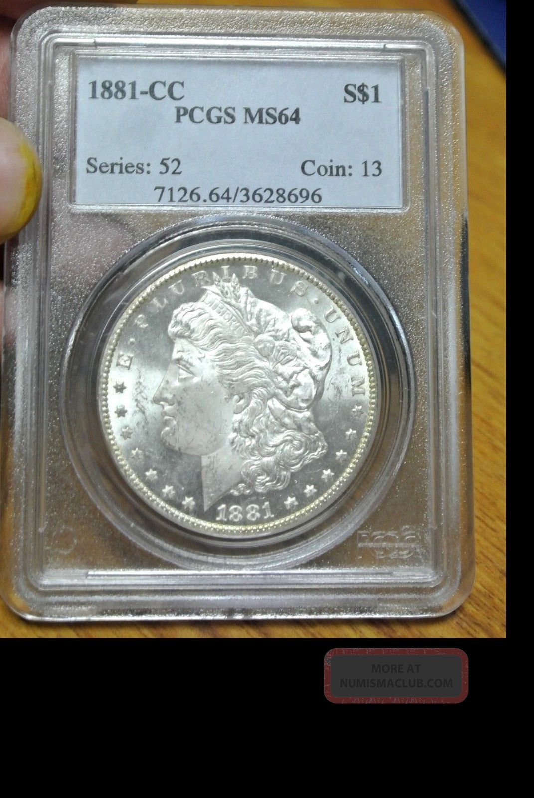 1881 - Cc $1 Morgan Silver Dollar Pcgs Ms64