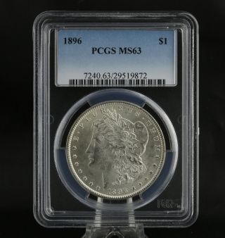 1896 Pcgs Ms63 Morgan Dollar - Graded Silver Investment Certified Coin $1 photo