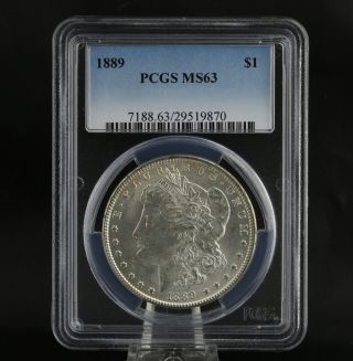1889 Pcgs Ms63 Morgan Dollar - Graded Silver Investment Certified Coin $1 photo