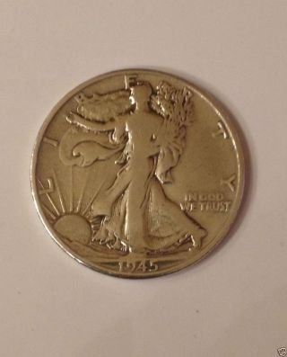 1945 Walking Liberty Silver Half Dollar 1119 photo