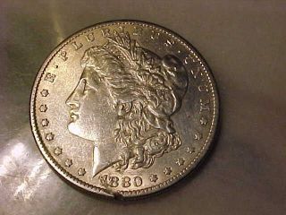 1880 O Morgan Silver Dollar Detail And Toning Key Date Coin photo