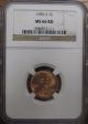 1955 - S U.  S.  Lincoln Cent Wheat Penny Ngc Graded Ms66 Red Red Gem Coin Small Cents photo 6