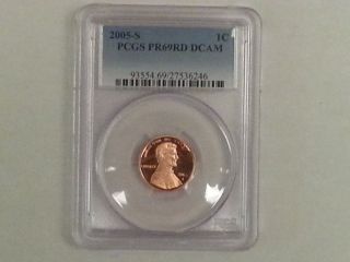 2005 - S Pcgs Pr 69 Rd Dcam Shield Lincoln Penny (proof) - Same Day photo
