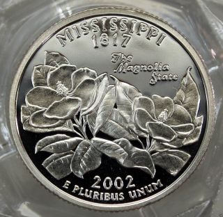 2002 - S Deep Cameo Proof Mississippi State Quarter. . . .  10047 photo
