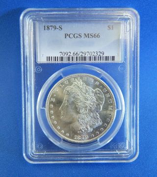 1879 - S Morgan Silver Dollar Pcgs Ms66 White Gem photo