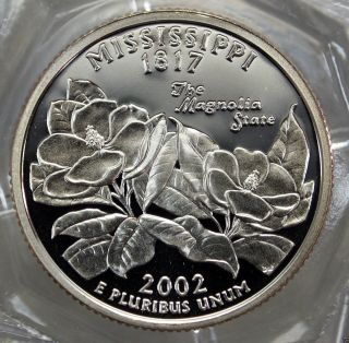 2002 - S Deep Cameo Proof Mississippi State Quarter. . . .  10048 photo