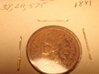 1881 Indian Head Cent Coin photo