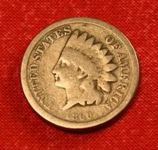 1860 Cn Indian Head Cent Penny G Better Scarce Date Collector Coin Gift Ih401 photo