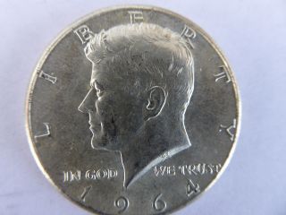 1964 Kennedy Half Dollar 90% Silver Circulated Silver Coin photo