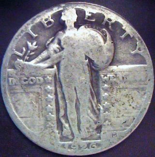 1926 P Standing Liberty Quarter 90% Silver Coin photo