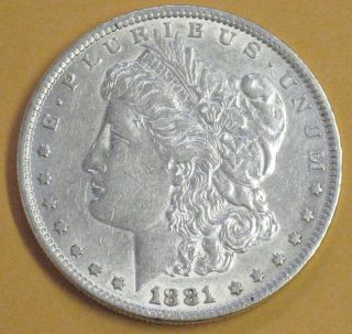 1881 Morgan Silver Dollar Grading Au Z325 photo