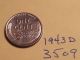 1943 - D Lincoln Steel Cent Coin (3509) Steel Wheat Penny Small Cents photo 1