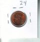 1957 D One Cent Toned Reverse Uncirculated L24 Small Cents photo 3