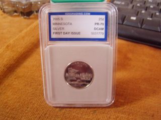 2005 S Silver Minnesota State Quarter,  First Day Issue photo