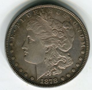 1878 7tf $1 Morgan Silver Dollar Flat Breast Doubled Letters Vam 70 R4 photo