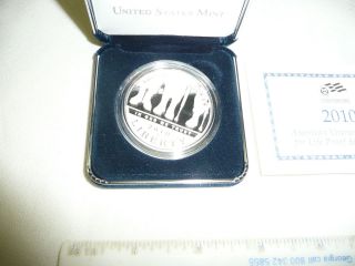 2010 American Veterans Disabled For Life Proof Commemorative Silver Dollar photo