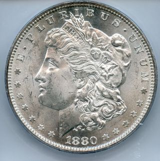 1880 - S Morgan Silver Dollar (icg Ms64) See Promo) photo