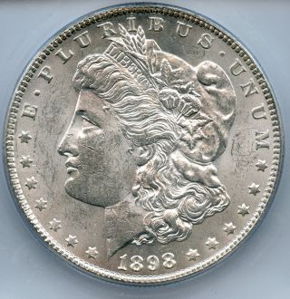 1898 - O Morgan Silver Dollar (icg Ms62) See Promo) photo
