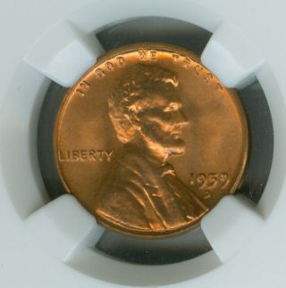 1959 - D Lincoln Cent Ngc Ms67 Red Finest Registry 2573848 - 008 photo
