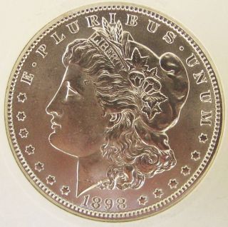 1898 - O Morgan Silver Dollar - Brilliant Uncirculated photo