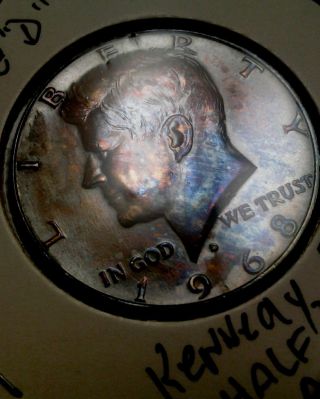 1968 - D John F.  Kennedy Half Dollar - Unc - 40% Silver photo