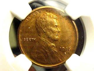 1916 S Lincoln Head Penny Cent Bu Unc +++ Buy It Now Or Make Offer photo